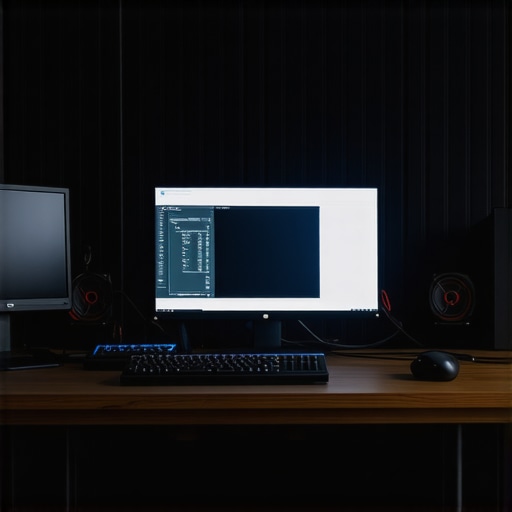 A professional streamer’s workspace with clean cables, tools, and monitors showing proper maintenance.