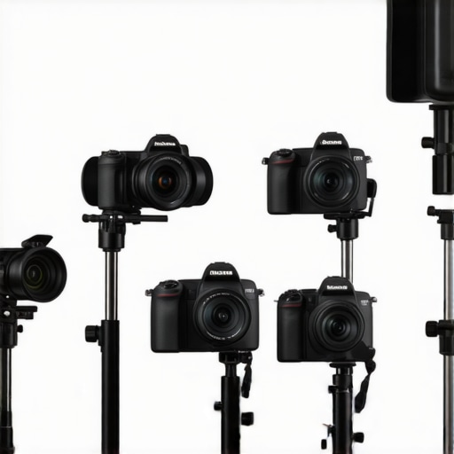 Content creator testing multiple 4K cameras in a studio environment