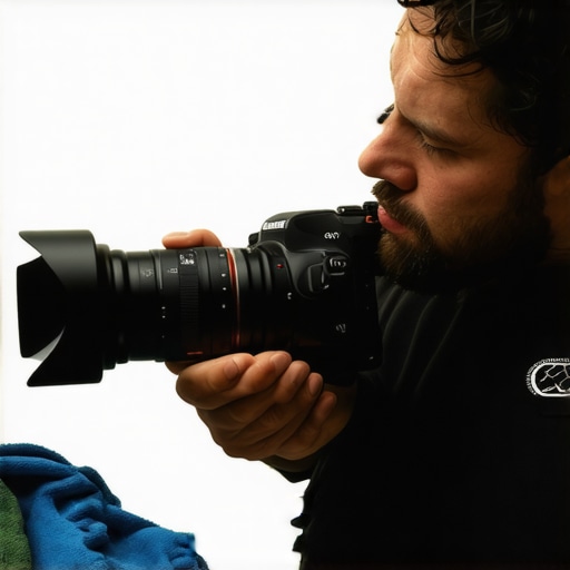 Technician cleaning a mirrorless 4K camera in the studio